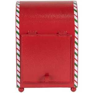 Clayre & Eef 6Y5800 Boîte aux lettres Noël Rouge/Blanc 14x13x19 cm