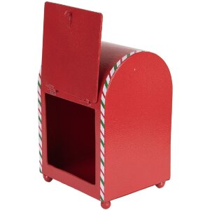 Clayre & Eef 6Y5800 Boîte aux lettres Noël Rouge/Blanc 14x13x19 cm