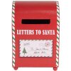 Clayre & Eef 6Y5800 Boîte aux lettres Noël Rouge/Blanc 14x13x19 cm