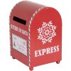Clayre & Eef 6Y5800 Boîte aux lettres Noël Rouge/Blanc 14x13x19 cm
