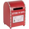 Clayre & Eef 6Y5800 Boîte aux lettres Noël Rouge/Blanc 14x13x19 cm