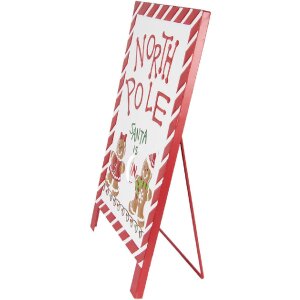 Panneau Décoratif Textuel Clayre & Eef 6Y5801 Noël Blanc Rouge