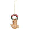 Suspension décorative chat Clayre & Eef 6x5x9 cm Marron et Vert