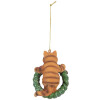 Décoration Suspendue Chat Clayre & Eef 6PR5313 6x5x9 cm Marron et Vert
