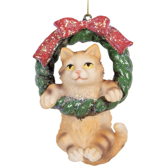 Clayre & Eef 6PR5314 Déco Chat Suspendue 6x5x9 cm