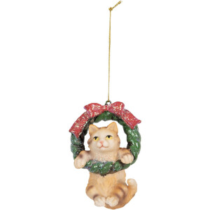 Clayre & Eef 6PR5314 Déco Chat Suspendue 6x5x9 cm