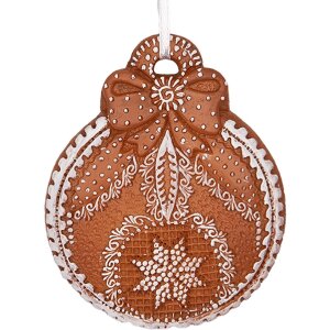 Clayre & Eef Boule de Noël 8x2x10 cm Marron...