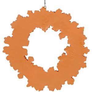 Clayre & Eef Couronne Décorative Ø 18 cm Marron Blanc