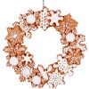 Clayre & Eef Couronne Décorative Ø 18 cm Marron Blanc