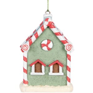 Clayre & Eef 6PR5324 Décoration Suspendue Maison Vert Blanc