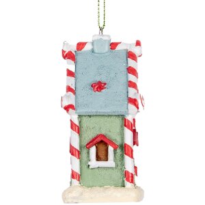 Clayre & Eef 6PR5324 Décoration Suspendue Maison Vert Blanc