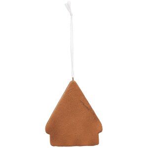 Clayre & Eef Décoration Suspendue Maison 9x1x10 cm Blanc Marron