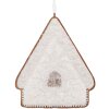Clayre & Eef Décoration Suspendue Maison 9x1x10 cm Blanc Marron