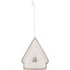 Clayre & Eef Décoration Suspendue Maison 9x1x10 cm Blanc Marron