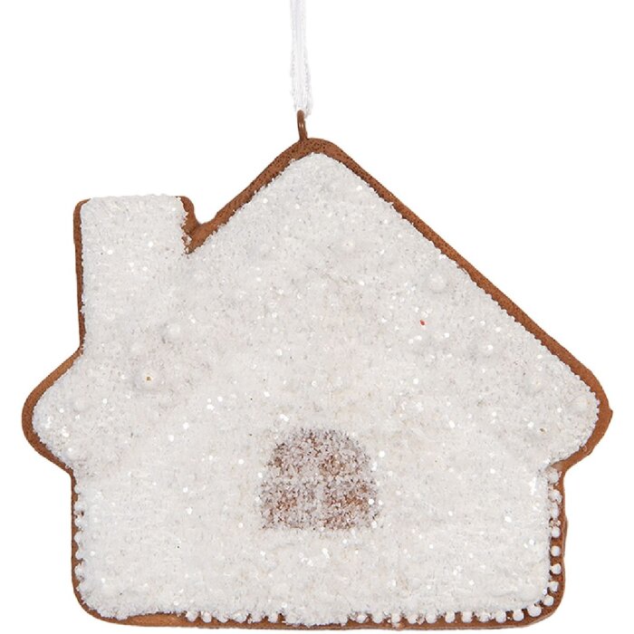 Clayre & Eef 6PR5329 Décoration Suspendue Maison Blanche 9x1x8 cm