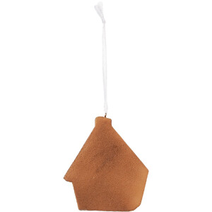 Clayre & Eef Décoration Suspension Maison 9x1x10 cm Blanc Marron