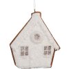 Clayre & Eef Décoration Suspension Maison 9x1x10 cm Blanc Marron
