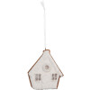 Clayre & Eef Décoration Suspension Maison 9x1x10 cm Blanc Marron