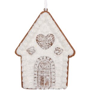 Clayre & Eef Décoration Suspendue Maison 8x1x10 cm