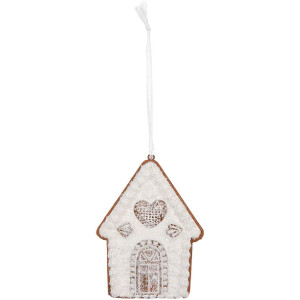 Clayre & Eef Décoration Suspendue Maison 8x1x10 cm