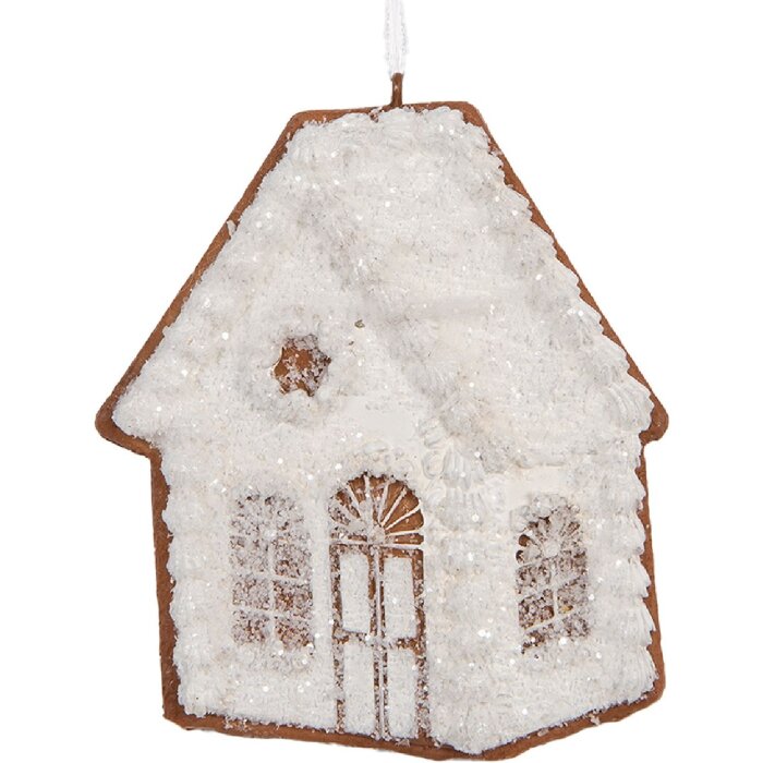Clayre & Eef 6PR5332 Décoration Suspendue Maison Blanche 9x1x10 cm