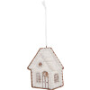 Clayre & Eef 6PR5332 Décoration Suspendue Maison Blanche 9x1x10 cm