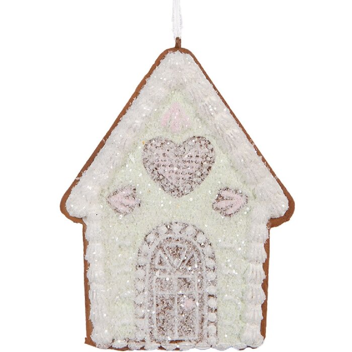 Clayre & Eef 6PR5336 Décoration Ornement Maison Vert & Blanc 8x1x10 cm