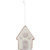 Clayre & Eef 6PR5336 Décoration Ornement Maison Vert & Blanc 8x1x10 cm