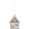 Clayre & Eef Décoration Suspendue Maison Bleu Blanc 8x10 cm