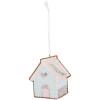Clayre & Eef 6PR5338 Décoration Suspendue Maison Bleu Blanc 9x1x10 cm