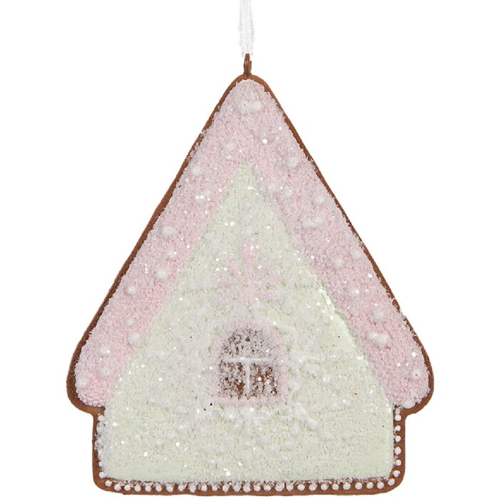 Clayre & Eef 6PR5339 Décoration Suspendue Maison Vert et Rose