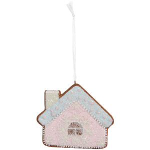 Clayre & Eef Décoration Suspendue Maison Rose...