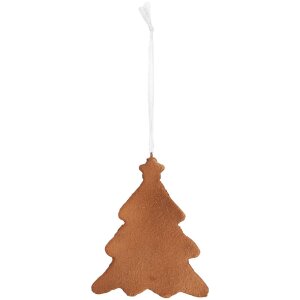 Clayre & Eef 6PR5343 Décoration Suspension Sapin Noël 9x1x10 cm Blanc Marron