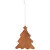 Clayre & Eef 6PR5343 Décoration Suspension Sapin Noël 9x1x10 cm Blanc Marron