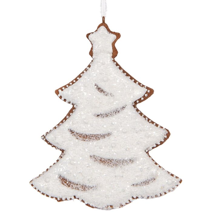 Clayre & Eef 6PR5344 Décoration Sapin de Noël Blanc & Marron