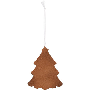 Clayre & Eef Décoration Suspension Sapin 9x1x10 cm Blanc Marron