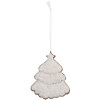 Clayre & Eef 6PR5347 Décoration Suspense Noël Blanc Marron 9x1x10 cm