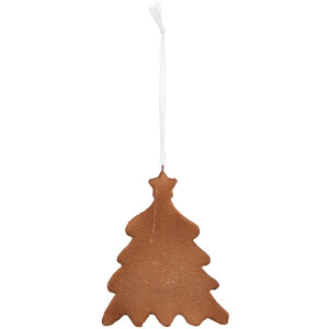 Clayre & Eef 6PR5349 Ornement Sapin de Noël Blanc Marron