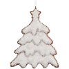 Clayre & Eef 6PR5349 Ornement Sapin de Noël Blanc Marron