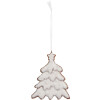 Clayre & Eef 6PR5349 Ornement Sapin de Noël Blanc Marron