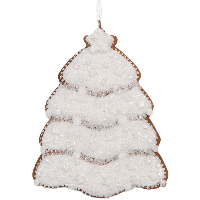 Clayre & Eef 6PR5350 Décoration Suspendue Sapin de Noël 8x1x10 cm