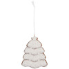 Clayre & Eef 6PR5350 Décoration Suspendue Sapin de Noël 8x1x10 cm