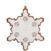 Clayre & Eef Décoration Suspension Flocon de Neige 9x1x10 cm