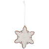 Décoration Suspendue Flocon de Neige Clayre & Eef 9x1x10 cm
