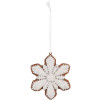 Décoration Suspendue Flocon de Neige Clayre & Eef 9x1x10 cm
