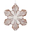 Clayre & Eef 6PR5354 Décoration Suspendue Flocon de Neige Blanc Marron