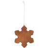 Clayre & Eef 6PR5354 Décoration Suspendue Flocon de Neige Blanc Marron