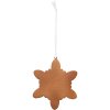Clayre & Eef 6PR5355 Suspension Flocon de Neige 9x1x10 cm Blanc Marron