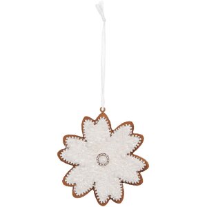 Clayre & Eef Décoration Suspension Flocon de Neige 9x1x10 cm