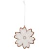 Clayre & Eef Décoration Suspension Flocon de Neige 9x1x10 cm